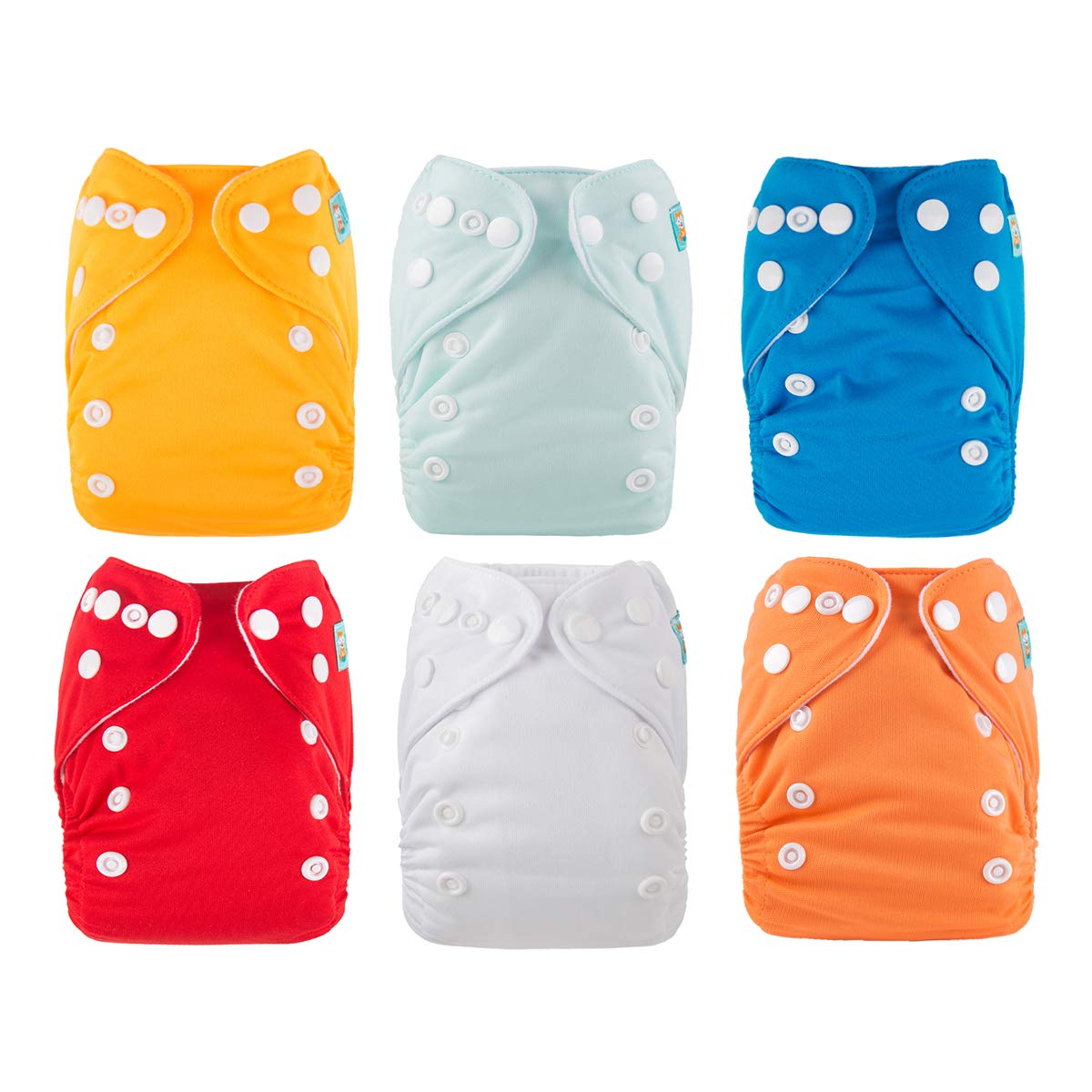 ALVABABY 6pc Cloth Diapers: Soft & Absorbent for Babies <12lb