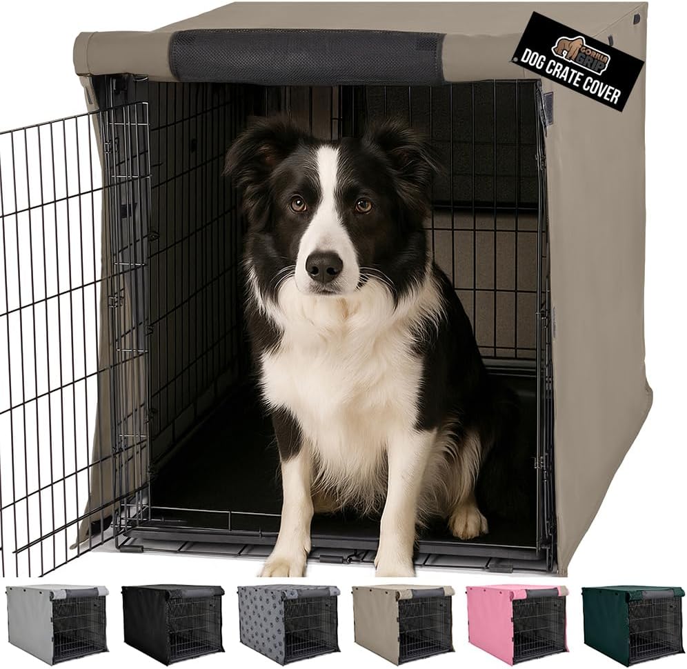GORILLA GRIP Dog Crate Covers for 36 in Wire Kennels and Crates