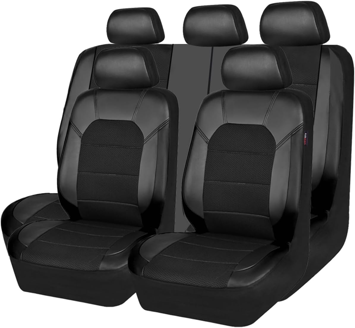 CAR PASS Leather and 3D Air Mesh Universal Fit Seat Covers