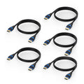 4K HDMI Cables 3ft 5-Pack - Short High Speed HDMI 2.0 Cords