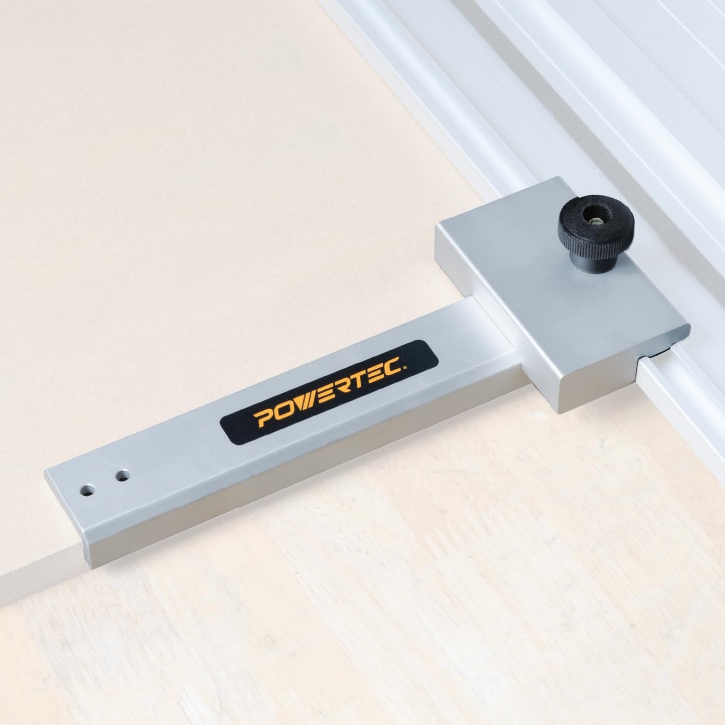 POWERTEC Track Saw Guide Rail Square for Precision Cuts