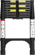 BOCOM 8.5 FT Aluminum Telescopic Ladder for Home and Outdoor Use
