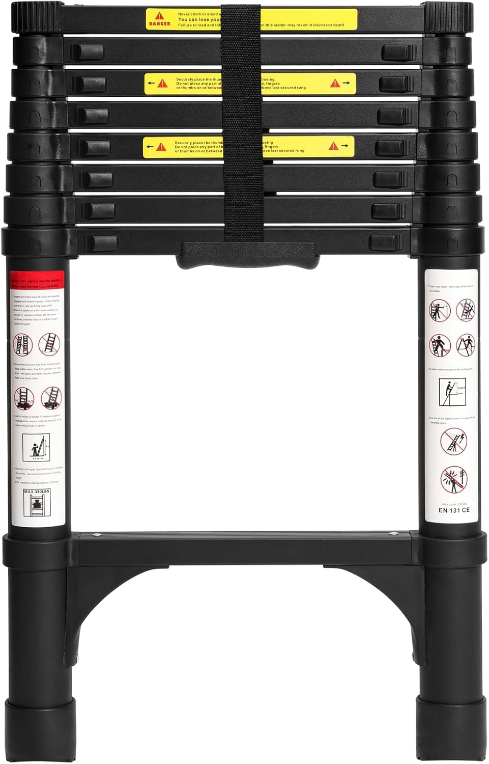 BOCOM 8.5 FT Aluminum Telescoping Ladder for Home and Outdoor