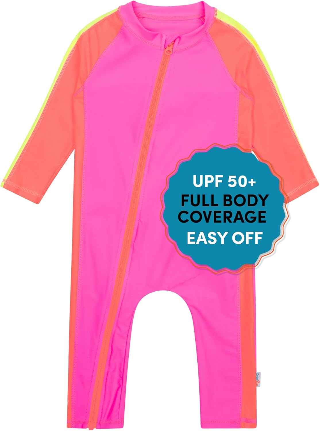 SwimZip Boys' Long-Sleeve UPF 50+ Swimsuit for Sun Protection