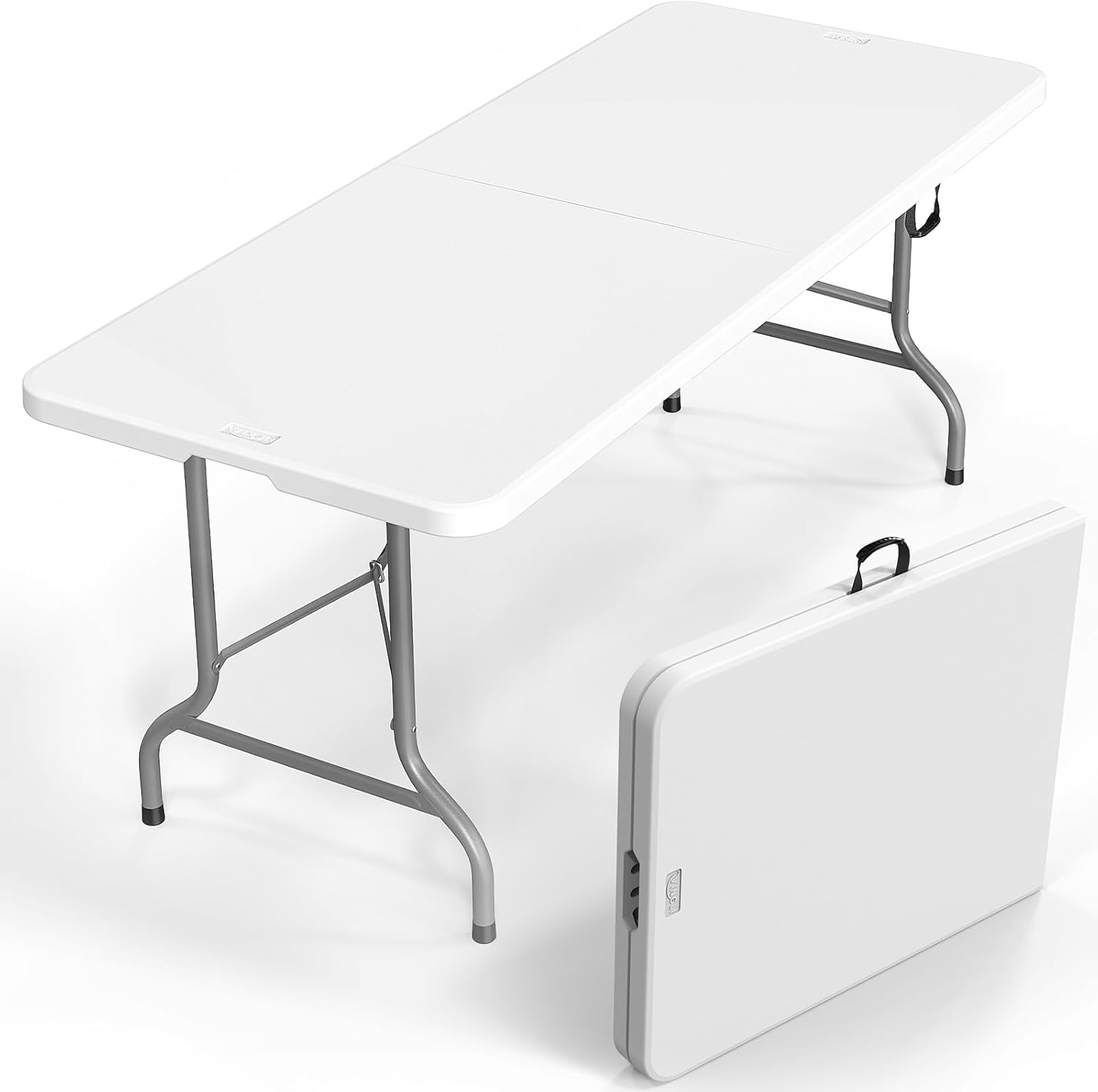 VINGLI 6 Foot Plastic Folding Table for Indoor and Outdoor Use
