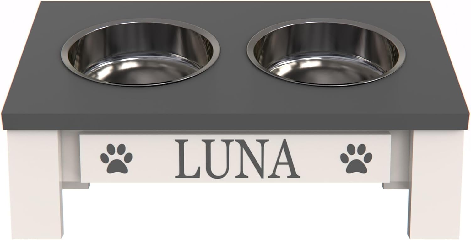 GrooveThis Woodshop Elevated Pet Feeder for Small Dogs & Cats
