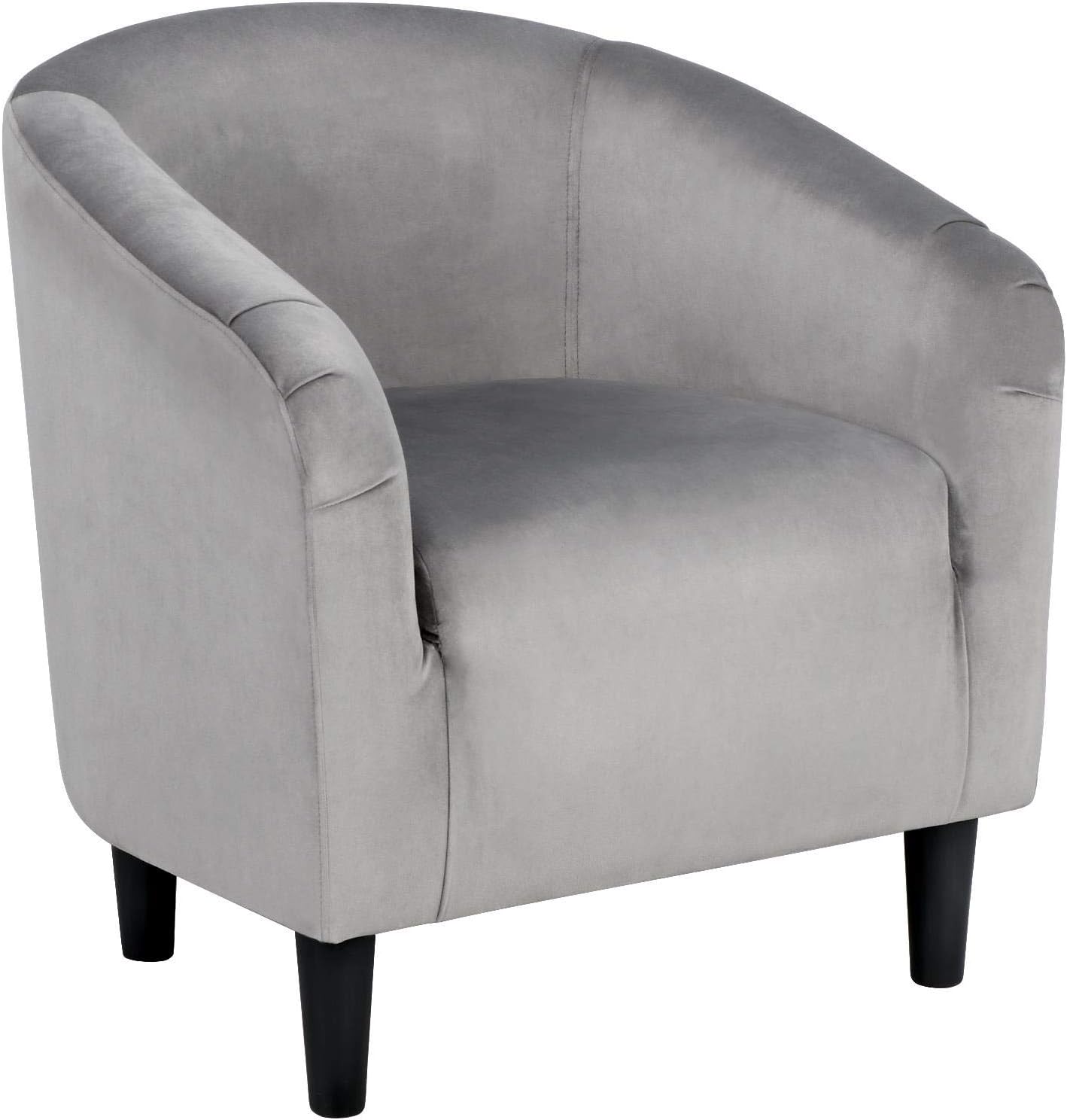 Yaheetech Grey Velvet Sitting Chair