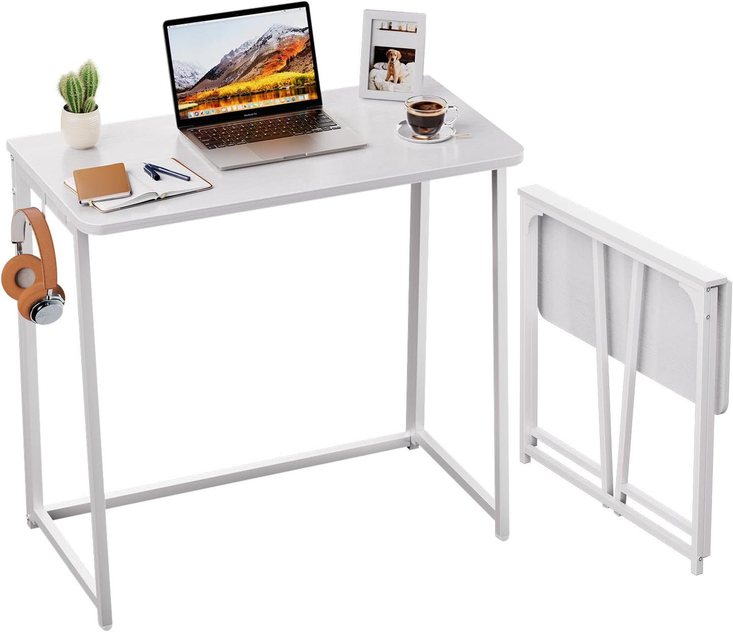 WOHOMO Folding Desk for Small Spaces - Easy to Assemble & Portable