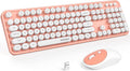 KNOWSQT Wireless Keyboard and Mouse Combo for Colorful Desks