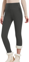 Hixiaohe Women's Casual Sherpa Fleece Lined Warm Leggings