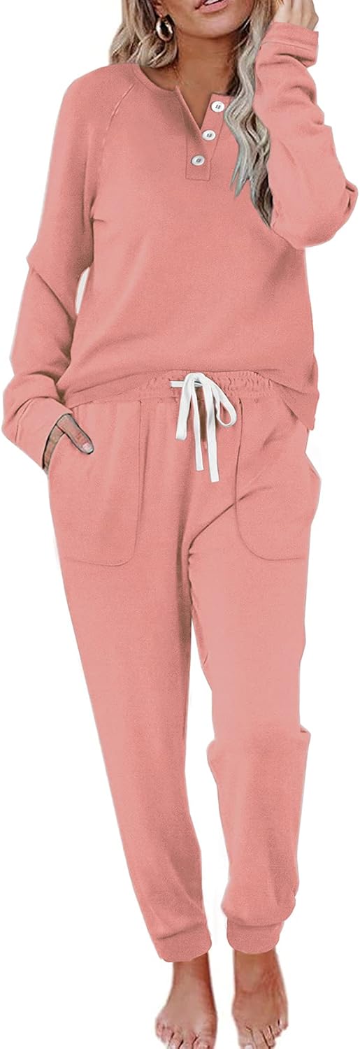 WIHOLL Two Piece Outfits for Women Lounge Sets with Pockets