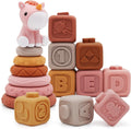 Nueplay 13-Pc Stacking Circle Toy Set with Horse Figure - Perfect Teething Gift!