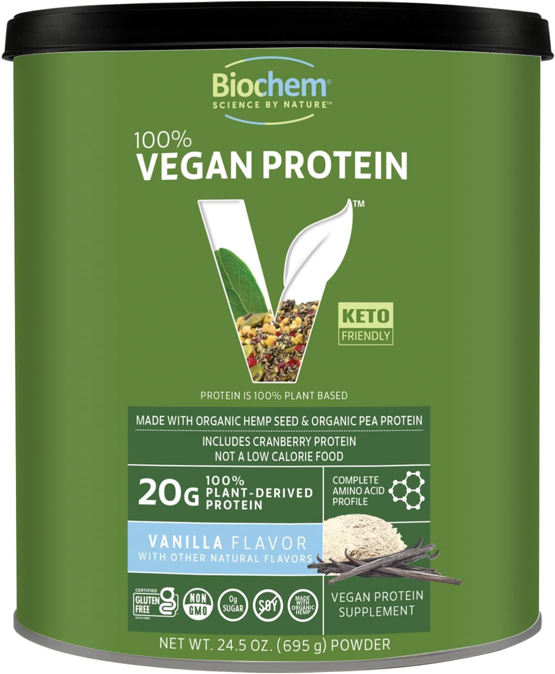 Biochem Vegan Protein Powder - 20g Plant-Based Protein Per Serving