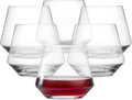 ZWIESEL GLAS Pure Stemless Burgundy Glass Set of 6 for Red Wine