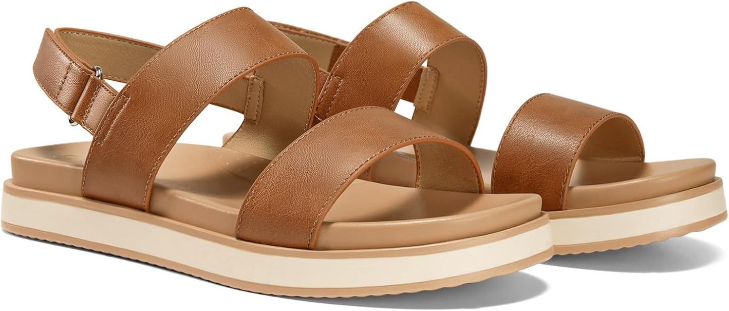 Coutgo Womens Flat Sandals with Arch Support for Summer Comfort