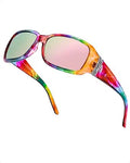 LVIOE Polarized Rhinestone Inspired Designer Sunglasses for Women