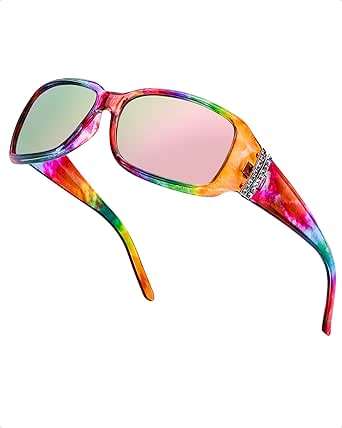 LVIOE Polarized Rhinestone Inspired Designer Sunglasses for Women