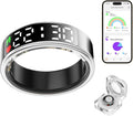 Smart Ring Health Tracker with LED Display Screen - Compact Health
