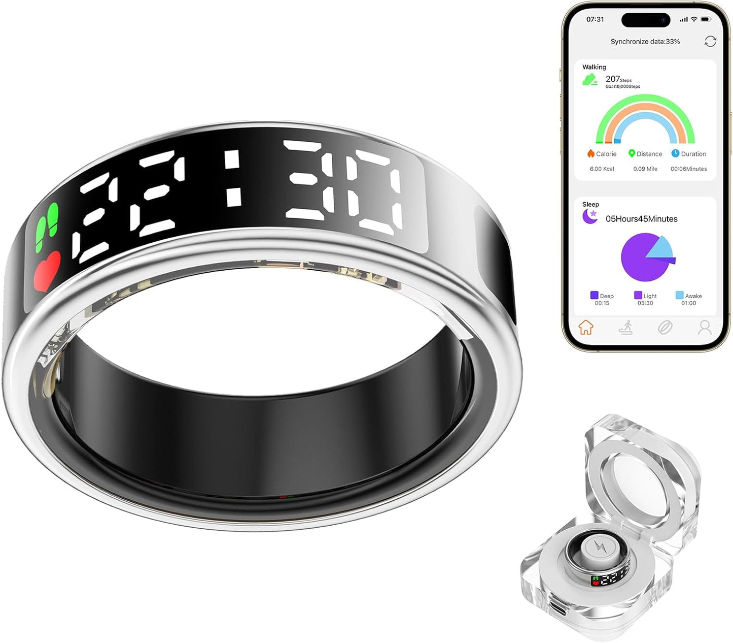 Timturbo Smart Health Ring: Track Fitness Anywhere