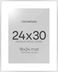 Homeforia Poster Silver Frame 24x30 - Gallery-Grade Metal Frame