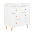 Babyletto Lolly 3-Drawer Changer Dresser in White and Natural