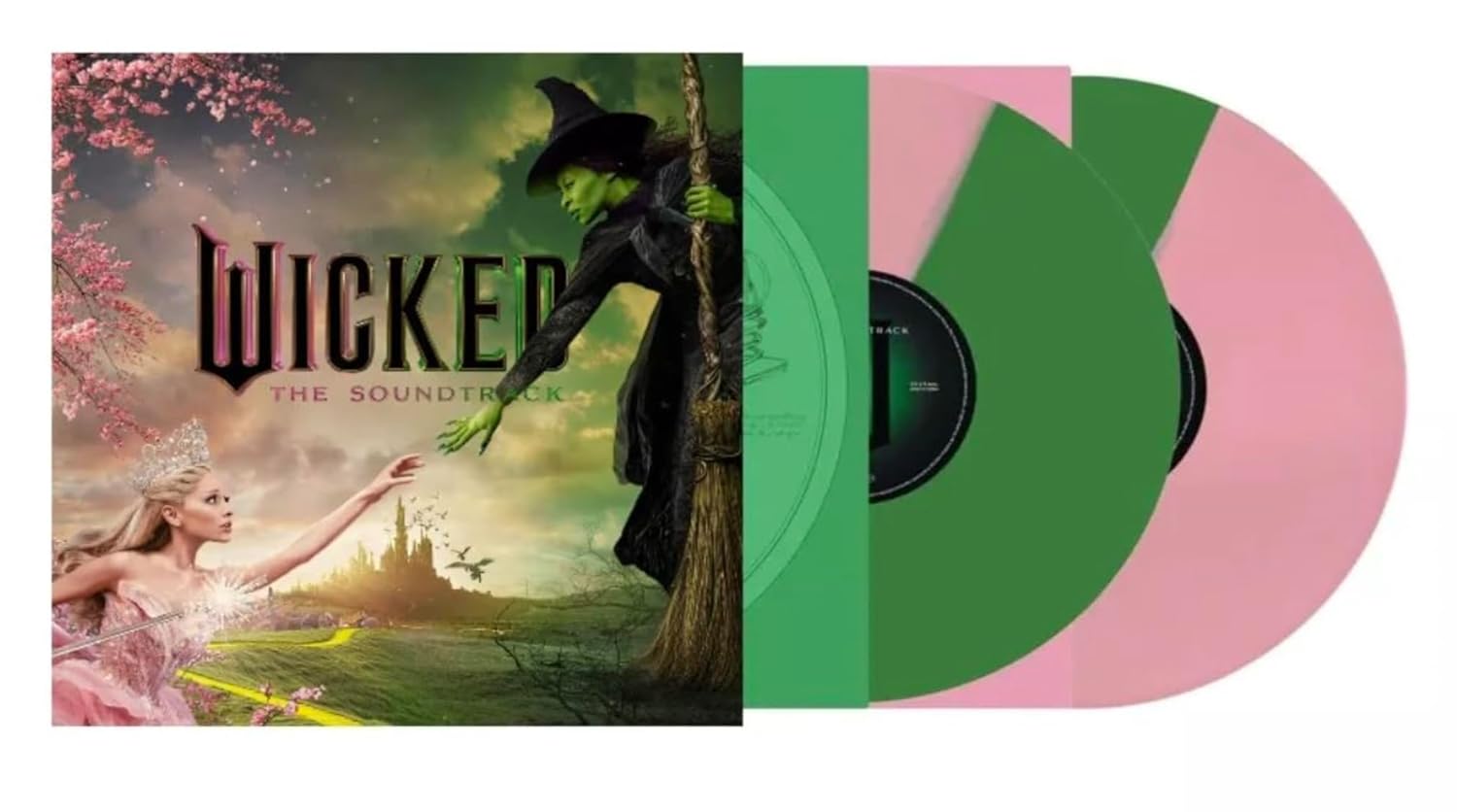 Wicked Soundtrack ft. Ariana Grande Exclusive Green & Pink Split Vinyl