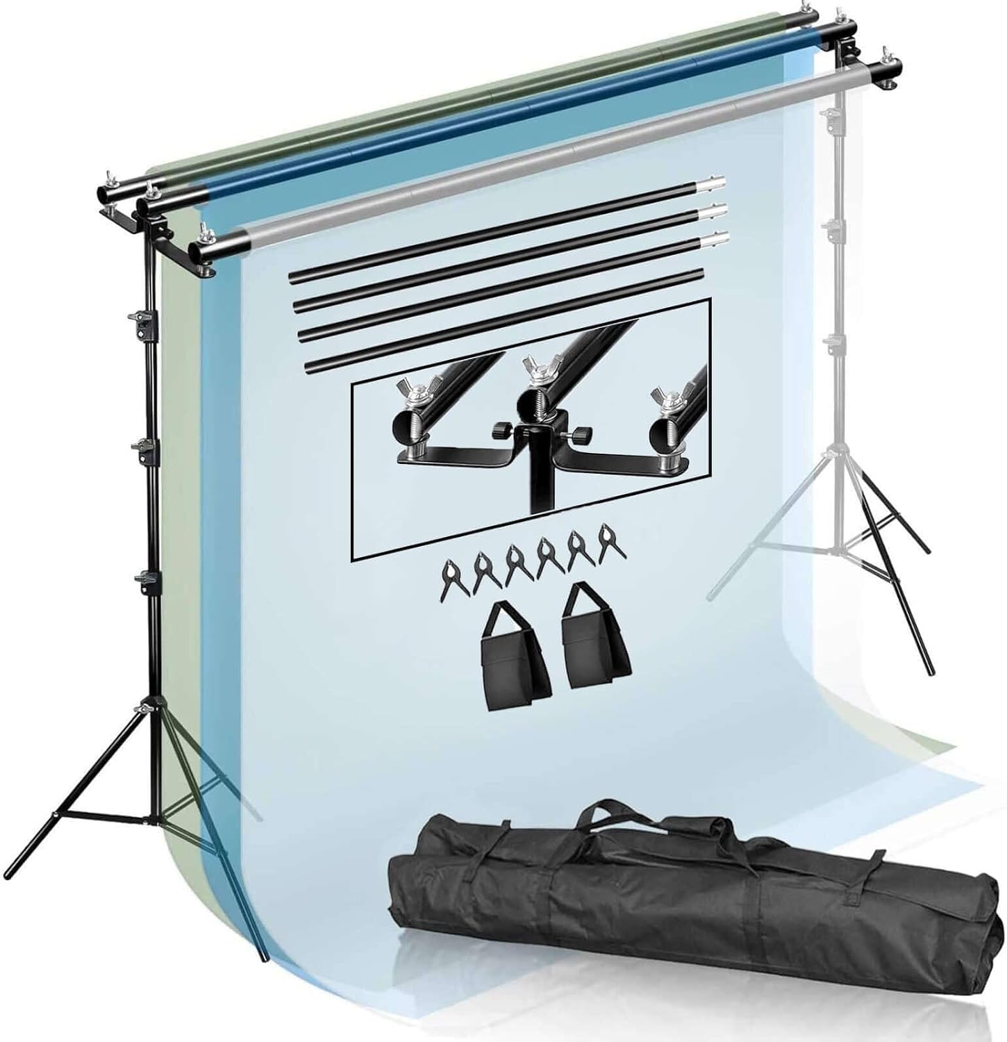 8FT x 10FT Adjustable Backdrop Stand Kit for Stunning Displays