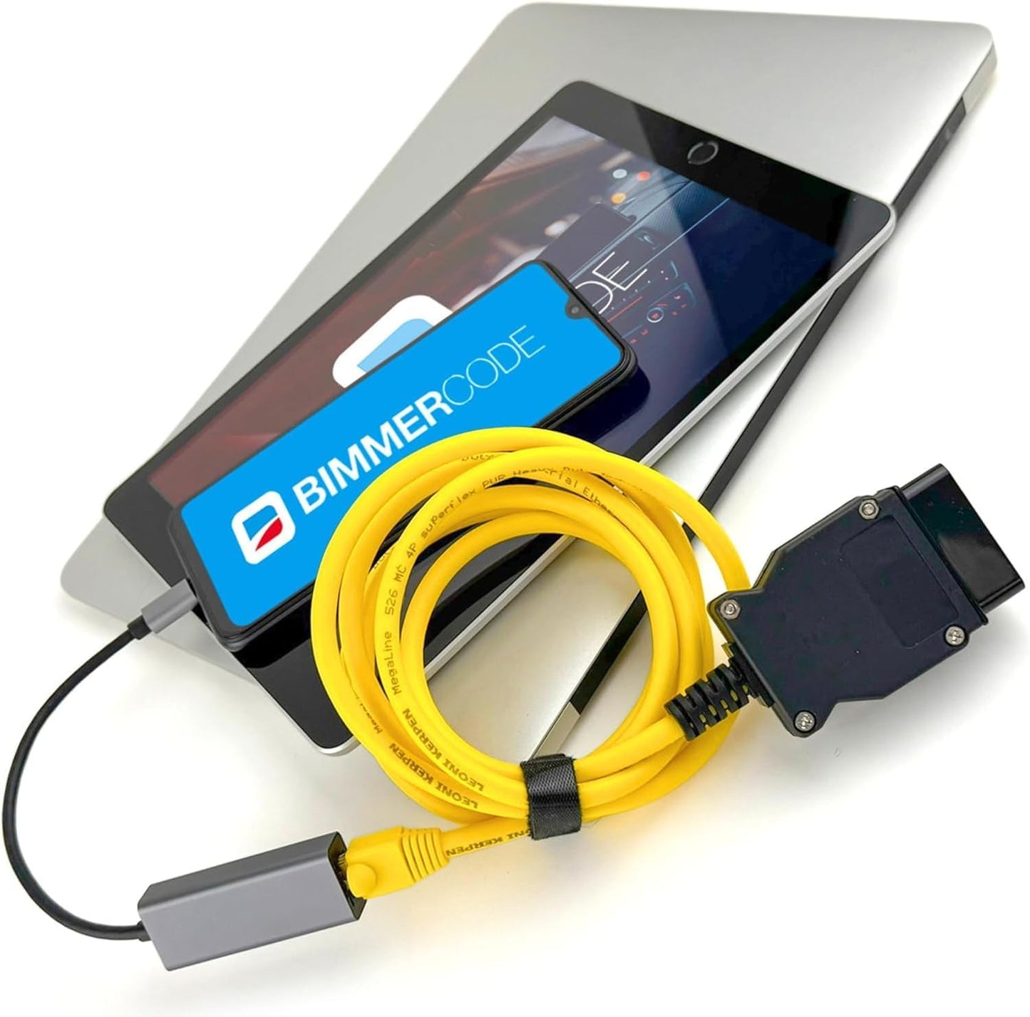 OHP ENET OBD2 Cable for BMW: High-Speed USB-C Adapter Included