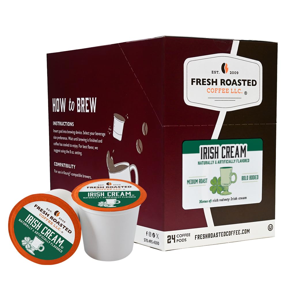 Irish Cream Flavored Coffee Pods - 24 Count