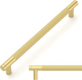 Amerdeco 10 Pack Brushed Gold Cabinet Pulls 7.5 in Hole Center