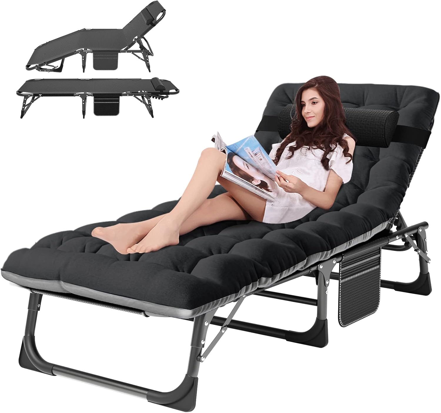 ABORON Heavy Duty Tanning Chair for Outdoor Relaxation