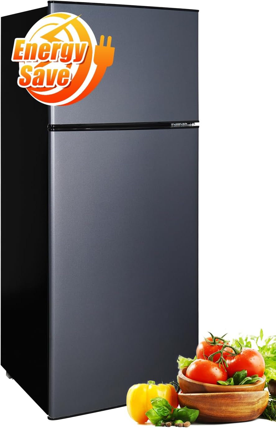 8.5 cu.ft Dual-Door Refrigerator with Freezer for Homes