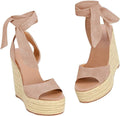 Platform Espadrille Wedges Open Toe Sandals - Stylish 4in Heel Shoes