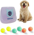 Purple Automatic Dog Ball Launcher for Small Medium Dogs - Adjustable