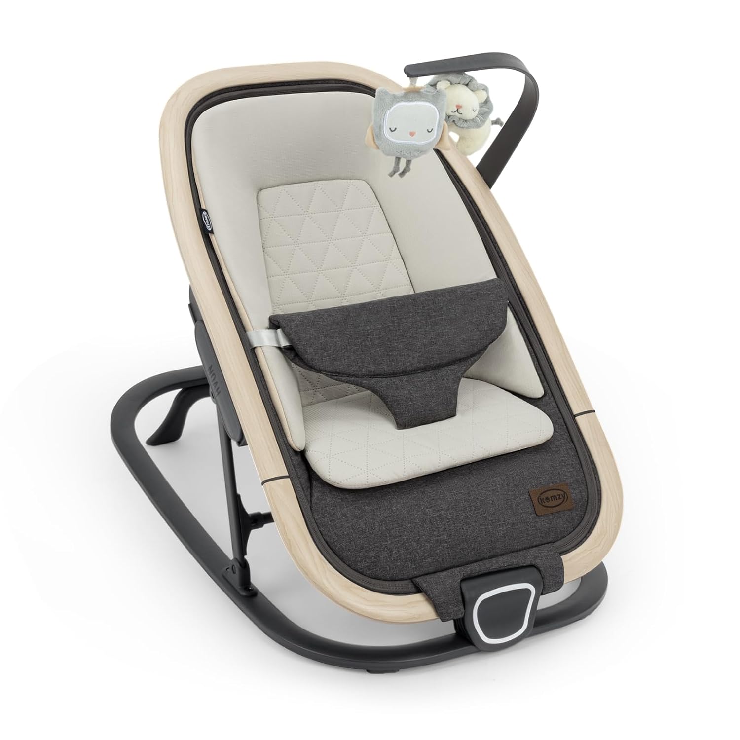 Noah 2-in-1 Baby Bouncer & Rocker for Infants - Charcoal