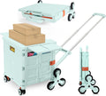 Foldable Utility Cart with Stair Climbing Wheels - Heavy Duty
