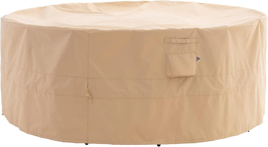 Round Patio Furniture Cover for Dining Table and Chairs Set