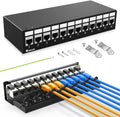 12Port CAT7 Keystone Patch Panel Shielded 1U - Neat Cable Management