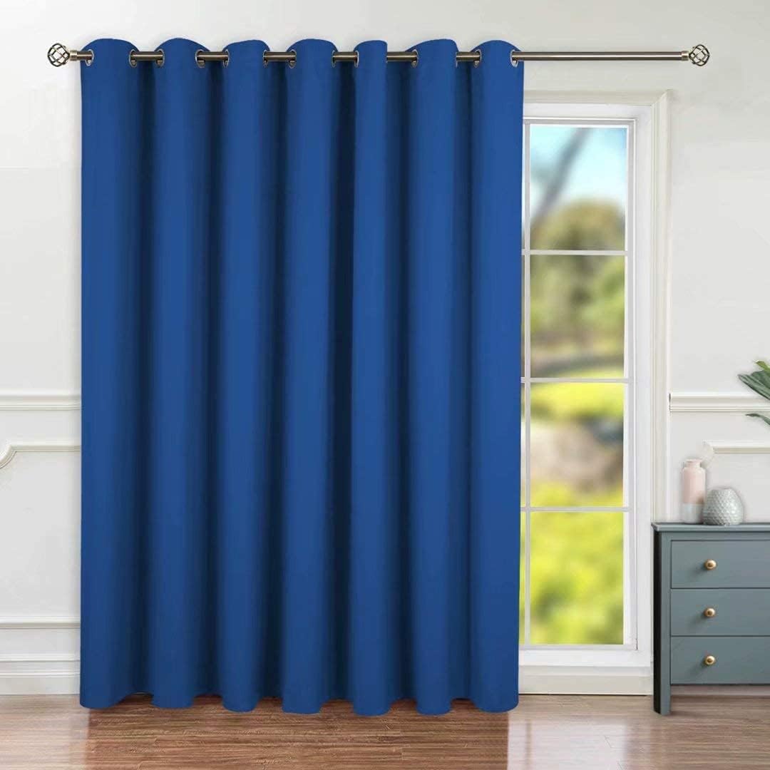 BGment Royal Blue Sliding Door Curtain for Privacy and Style