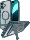 iPhone 16 Plus Clear Case with Kickstand - 13ft Drop Protection