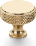 Gold Knurled Cabinet Knobs 30 Pack - Solid Metal Cabinet Knobs