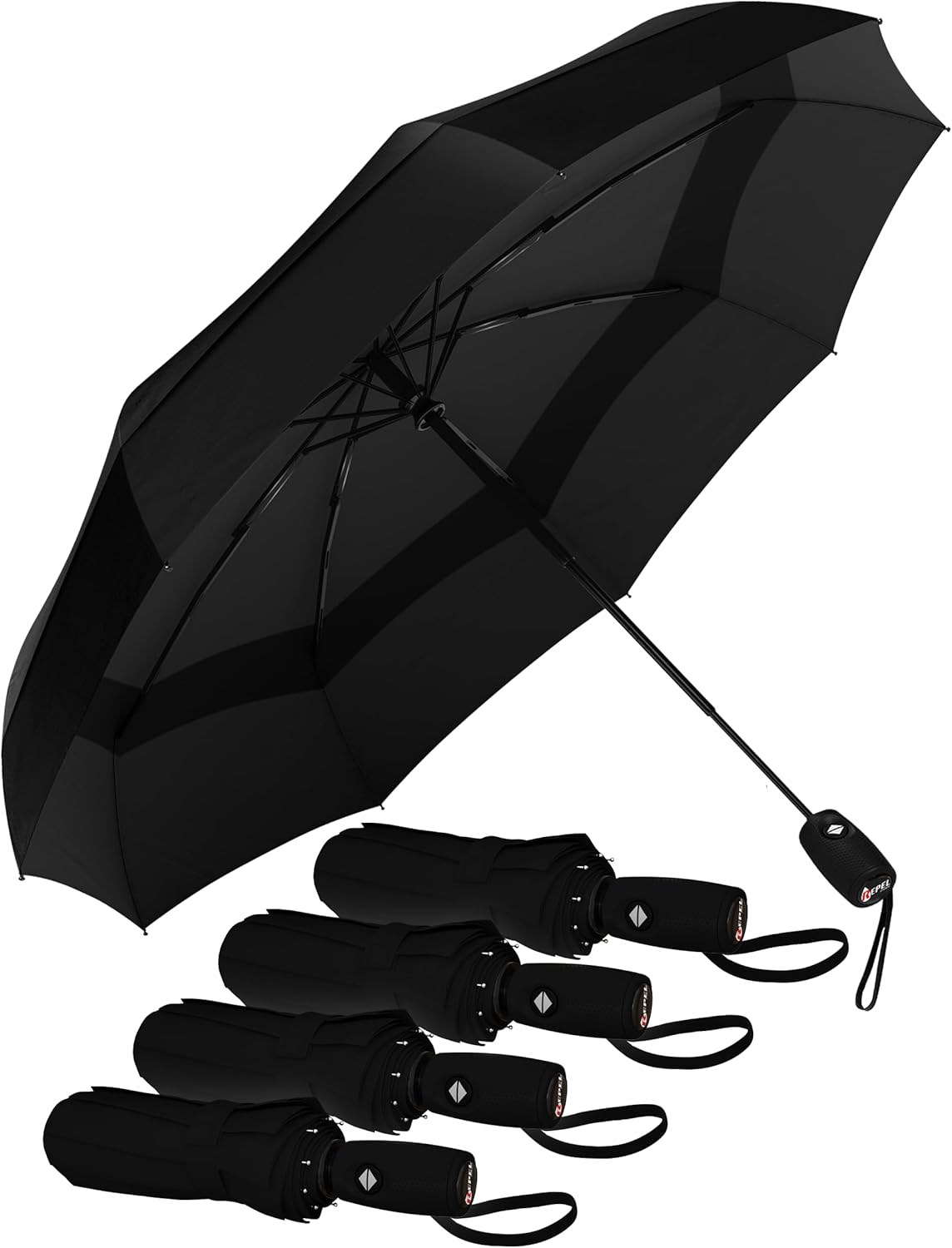 REPEL Windproof Travel Umbrella - Compact, Durable & Strong