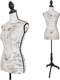 Dress Form Sewing Mannequin Torso with Adjustable Height 58-67 in
