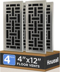 4x12 in Heavy Duty Walkable Floor Register 4 Pack - Satin Nickel