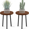Indoor Plant Stand 2 Pack - Mid Century Modern Wood Decor