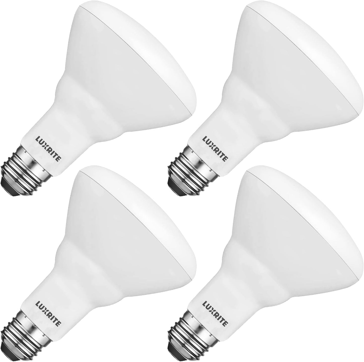 LUXRITE 4-Pack BR30 LED Bulb - Energy Efficient Dimmable Light