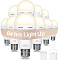 Rechargeable Emergency Light Bulbs 10 Pack - Lasts Up to 24 Hours