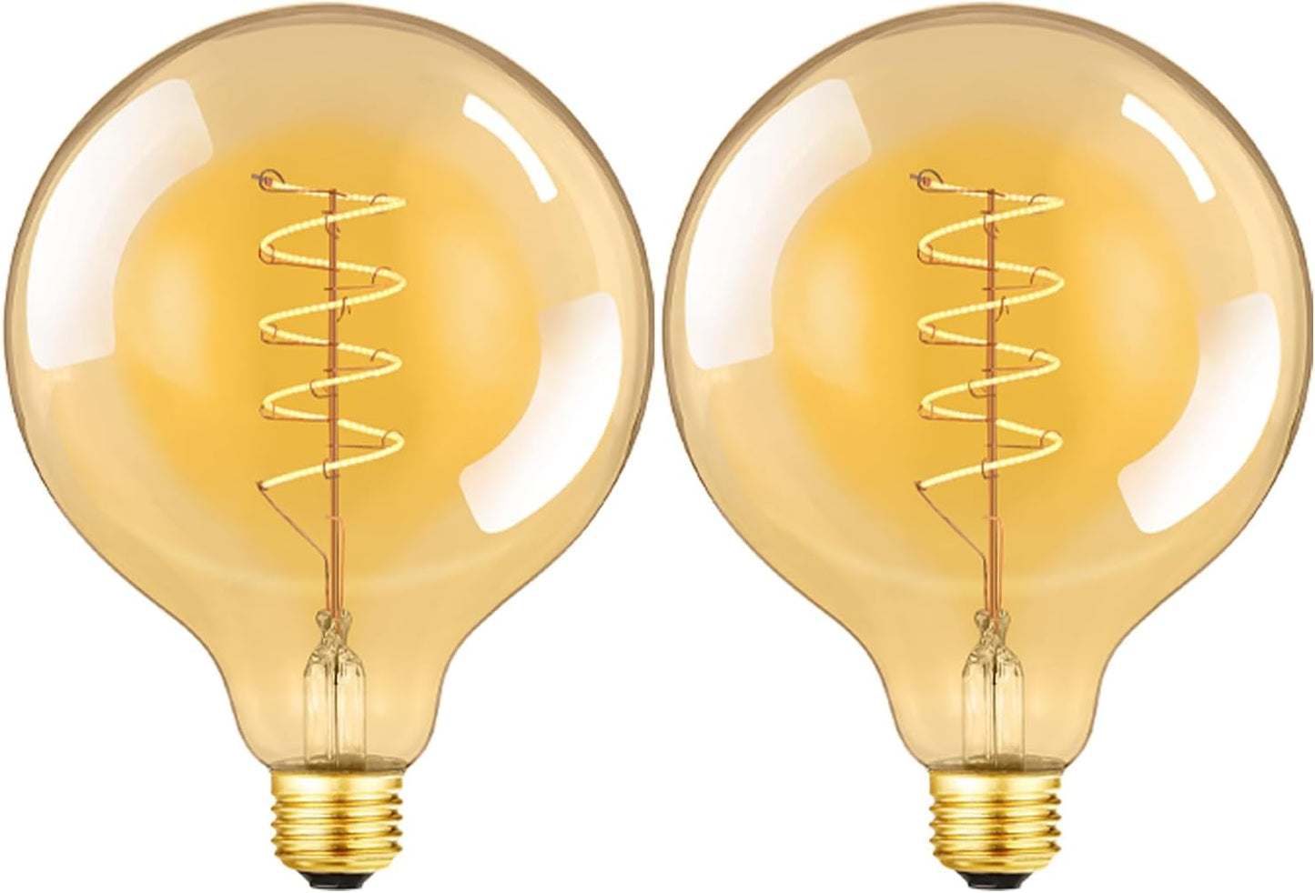 Leools Vintage LED Spiral Filament Bulb G125 Dimmable 6W