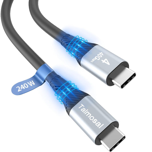 240W Thunderbolt 4 Cable: 8K, 4K, 40Gbps, 240W iPhone/MacBook Pro