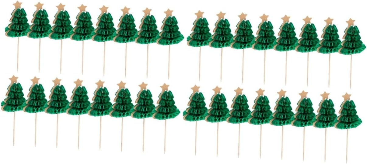 Xmas Cocktail Picks 100 Pcs - Festive Holiday Decor!